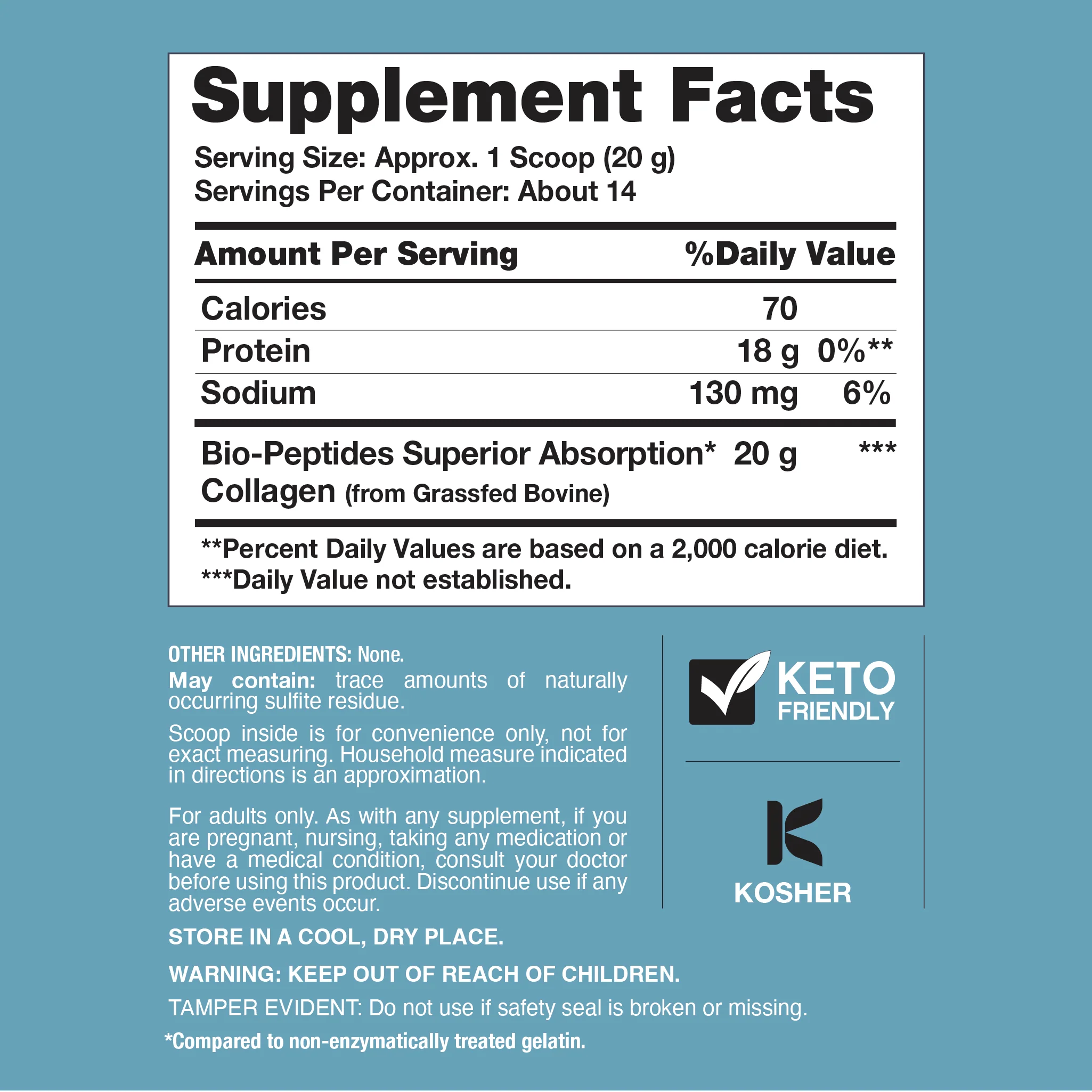 Grassfed Collagen Bio-Peptides, 10 oz (283 g) Powder - Image 3